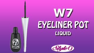 W7 Liquid Eyeliner Pot 8ml  Black [upl. by Yuh]