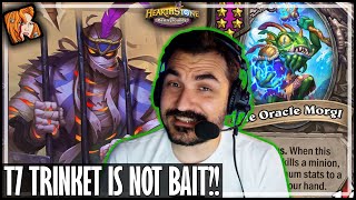 TIER 7 TRINKET IS NOT BAIT  Hearthstone Battlegrounds [upl. by Hanny]