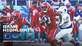 Game Highlights Monmouth vs Florida Atlantic Football September 2 2023 [upl. by Solracsiul]