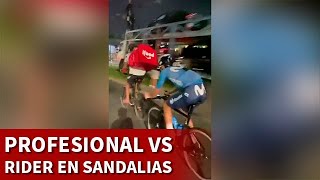 CICLISTA PROFESIONAL Vinicius Range VS RIDER EN SANDALIAS  DIARIO AS [upl. by Dranyam516]