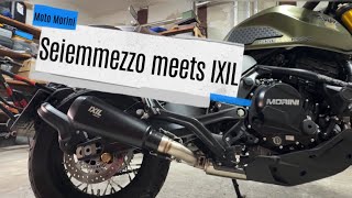 Moto Morini Seiemmezzo SCR meets IXIL Hexacone exhaust [upl. by Thetisa]