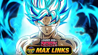 IS HE A MONSTER LEVEL 10 LINKS 100 UNIVERSE TREE BLUE GOKU DBZ Dokkan Battle [upl. by Hekker]