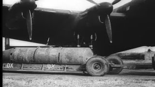 Historic Archival Stock Footage WWII  Super Blockbuster Bomb  The Grand Slam [upl. by Stedt690]