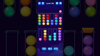 Ball Sort Level 135 Walkthrough Solution AndroidiOS [upl. by Ylicec]