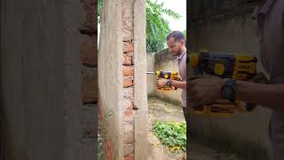 Best quality cordless rotary hammer drill machine in india powertools holesaw live demo in 40mm [upl. by Acireh]