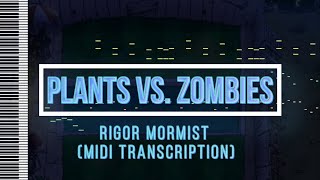 Plants Vs Zombies  Rigor Mormist Midi transcription  MIDI [upl. by Laon]