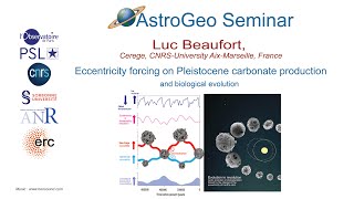 AstroGeo Seminar 21042022 Luc Beaufort  Eccentricity forcing and biological evolution [upl. by Mortie]