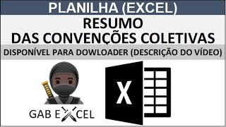 PLANILHA  RESUMO DAS CONVENÇÕES COLETIVAS convençãocoletiva [upl. by Malek]