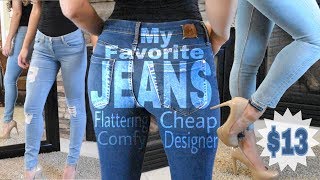 Flattering Comfy Cheap Designer Jeans Favorites  Try On [upl. by Atnim]