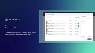 Dealpath Quick Demo Real Estate Comparables Database [upl. by Cullin223]