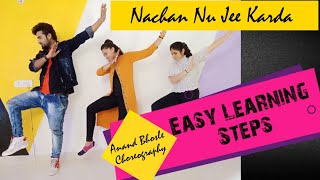 Easy Learning Dance Choreography  Nachan Nu Jee Karda  Angreji medium Anand Bhosle Choreography [upl. by Ahsekyw]