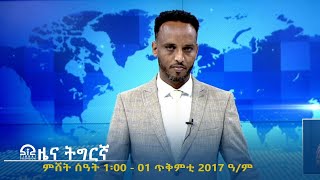 ዜና ትግርኛ ምሸት ሰዓት 1፡00  01 ጥቅምቲ 2017 ዓም  TigraiTelevision  ቴሌቪዥንትግራይ [upl. by Marjorie979]