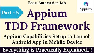 how to launch app using appium  latest tutorial  testing framework  mobile app automation Part5 [upl. by Haliled972]