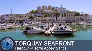 Torquay Harbour to Torre Abbey Sands English Riviera Torbay Devon Walks [upl. by Ahsinwad152]