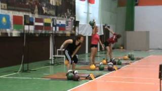 World championship 2009 Ksenia Dedyukhina snatch 24 kg kettlebellMPG [upl. by Eidson]