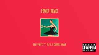 POWER REMIX  Kanye West ft JAYZ amp Kendrick Lamar  MASHUP [upl. by Fleeta]