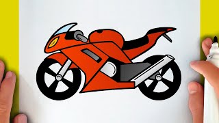 HOW TO DRAW A MOTORCYCLE [upl. by Yssenhguahs276]