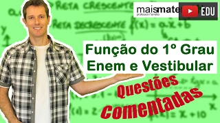 Função do Primeiro Grau Função Afim Questões Comentadas  Parte 1 [upl. by Plafker114]