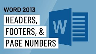 Word 2013 Headers Footers and Page Numbers [upl. by Erasme]