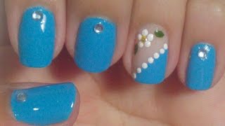 Unhas Decoradas Filha Única Manual Bela e Simples Nail Art [upl. by Gussman488]