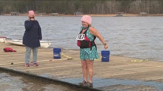 Community takes part in Polar Plunge at Lake Lanier [upl. by Assirat449]