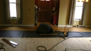 Novice Installs Bamboo Wood Floor [upl. by Ivek]