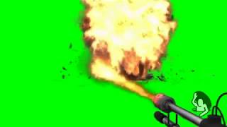 Flamethrower Explosions Green Screen [upl. by Galasyn]