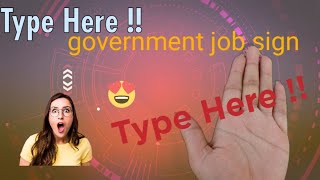 govt job sign on female hand palmistry palmanalysis DevanshBhardwajm2r [upl. by Hannan]