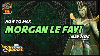 New Player Guide  How To Max Morgan Le Fay Early  Marvel Strike Force [upl. by Atikahc]