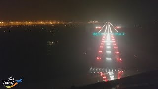 Night landing amp taxi at Milan MXP  cockpit ✈ [upl. by Culhert]