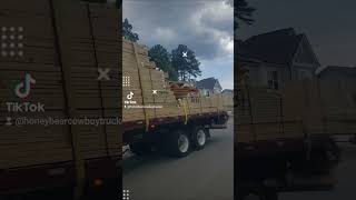 A little load of roof and floor trusses headed North trucker truckdrivers wideloads workflow [upl. by Sewell261]