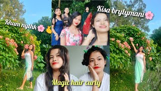 chungkhe tni ni cmi beraina chenglykha😁magic hair curly review 🤩viralvlogs [upl. by Loseff668]