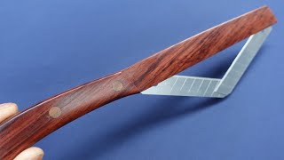 Make a wooden knife Quick blade replacement and blade extension [upl. by Cela]