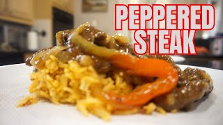 The MOST INSANE PEPPERED STEAK You Will EVER Make [upl. by Neerhtak684]