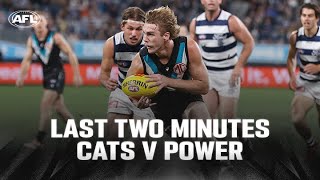 Last Two Minutes Geelong v Port Adelaide  Round 9 2024  AFL [upl. by Phail]