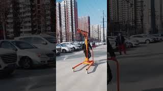 Electric hydraulic small craneMobile craneMultifunction vehiclemounted small crane loader [upl. by Savil]