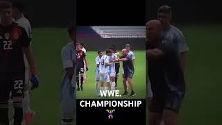 Riesling wwe champions ship🤣🤣🤣 shortvideo footballplayer foryou [upl. by Yddor285]