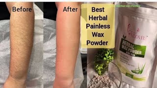 Herbal Wax Powder 🌿 AloeVera  Painless wax  wax at home painlesswax waxpowder review [upl. by Fair]