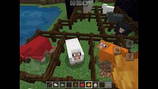 Sheep of many colors in Minecraft x2 [upl. by Leeland]