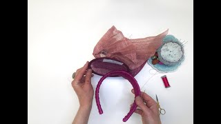 How to Attach a Fascinator to a Headband hats fashion fascinator [upl. by Hahcim]