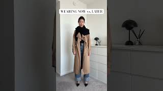 WEARING NOW vs LATER stylingtips fashiontrends fashiontips falltransition fallfashion trend [upl. by Yvi]