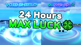 Rolling with MAX LUCK 🍀 for 24 Hours │ Blade Ball [upl. by Varuag291]