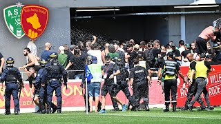 RODEZ  ASSE  Bagarre entre Supporters Stéphanois  le Match entre Rodez et SaintEtienne Retardé [upl. by Nosinned291]