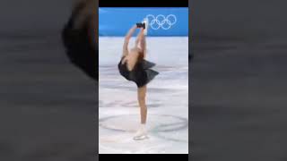 Alexandra Trusova then vs olympics alexandratrusova olympics figureskating firstplace [upl. by Arabella792]