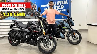 2024 NEW BAJAJ PULSAR N160 🔥 with 7 UPDATED Features  Riding modes new Graphics Detailed Review [upl. by Shepp432]