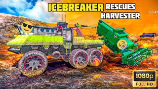 ICEBREAKER RECUES HARVESTER IN THE VOLCANO  OFF THE ROAD HD OPEN WORLD DRIVING GAME [upl. by Sidonius]