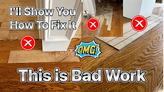 How To Replace Wood Floor Boards Glued Down💯I Fix This StepbyStep Repair 👍 [upl. by Ekud]