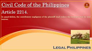 Civil Code of the Philippines Article 2214 [upl. by Enaled]