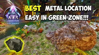 The BEST Metal GREEN ZONE Locations  ARK Ascended Aberration [upl. by Ayoras965]