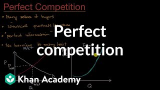 Perfect competition  Microeconomics  Khan Academy [upl. by Norok235]